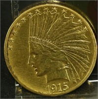 1915 $10 INDIAN HEAD GOLD COIN