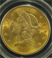 1904 LIBERTY $20 GOLD COIN