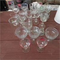 Water Glasses & Asst Stemware