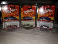 3 NOC Hotwheels Classics Die Cast Cars