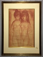 Painting Of Nudes Signed Etienne 1975