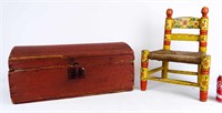 Early Child's Chair & Trunk