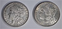 1886 RIM NICKS AU & 1902 XF MORGAN DOLLARS