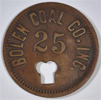 BOLEN COAL CO TOKEN, 1021-F-25 DAYTON OH R-10