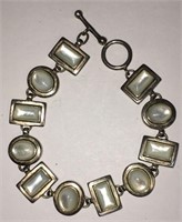 Sterling Silver And Mother Of Pearl Bracelet