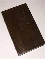 Carved Wooden Card Case In Shape Of Book
