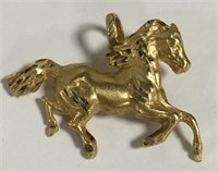 14k Gold Horse Pendant
