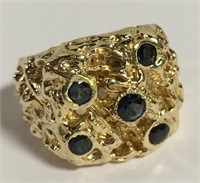 14k Gold And Sapphire Ring