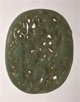 Oriental Jade Carved Plaque