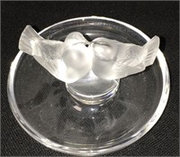 Lalique France Doves Ring Tray
