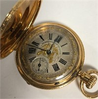 18k Gold Grand Jean & Cie Locle Pocket Watch