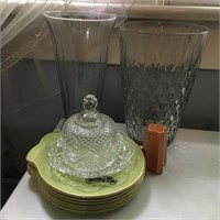 Car Plates, Vases & Salt Shaker