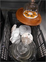 Box lot of misc. dishes and serving items