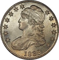 50C 1832 O-101. LARGE LETTERS. PCGS MS62