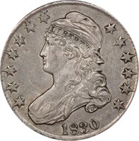 50C 1830 O-114. LARGE LETTERS. PCGS XF45 CAC