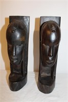 African bookends 10"H