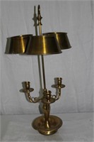Brass 3 candle light lamp 26"