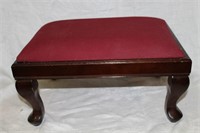 Queen Anne style foot stool 17 X 12 X 9"H