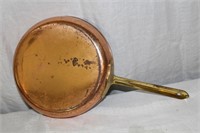 Brass handled copper 10" skillet