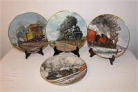4 Christian Bell porcelain 9.5" collector plates