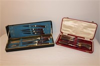 Stainless steel bone handled carving set with 4
