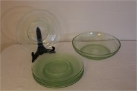 Green depression Roulette 6 - 8.5" plates and 9.5"