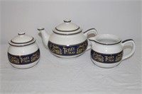 Tetley Tea teapot cream and sugar