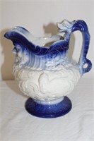 Northwind glazed pottery jug 8"H