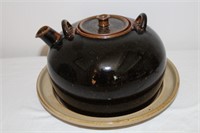 Dansk teapot  (handle needs repair) & 10" under