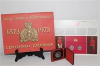 RCMP Centennial Silver Dollar, Quarter & Calendar