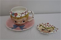 Dainty Lady cup, saucer and tea rest