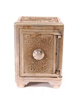 Vintage Cast Iron Penny Bank "Security Safe"