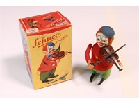 Schuco Clown Violin Player w/Key & Box Vintage Toy