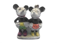 Disney Mickey and Minnie Bisque Tooth Brush Holder