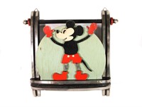 Mickey Mouse Folk Art Magazine Holder Art Deco