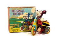 Disney Mickey Mouse Tricycle Vintage Wind-up Toy