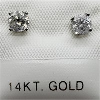 Valued $1700 14K  Diamond(G-H,I3,0.58ct) Earrings