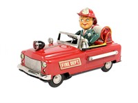 Fire Department Tin Battery Operated Car