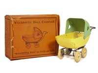 Vintage Wyandotte Doll Carriage Steel with Box
