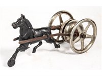 Cast Iron Running Horse w/ Bell Vintage Toy 1900s