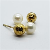 S/Sil FW Pearl Reversible Earrings