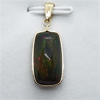 $1200 14K  Natural Opal (Enhanced)(3.8ct) Necklace
