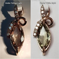 $6000 14K Color-chanigng Sultanite (3ct) & Diamond