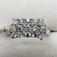 Valued $100   Silver CZ(1.8ct) Ring