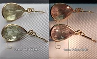 $1600 14K Color-changing Sultanite(2.8ct) Earrings