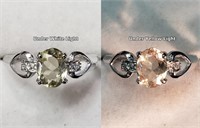$3000 10K Color-changing Sultanite(1.4ct) &Diamond