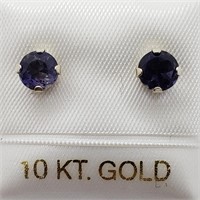 Valued $100 10K  Iolite(0.56ct) Earrings