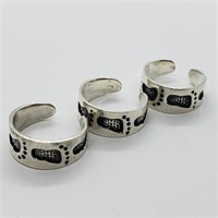 Silver Set Of 3 Toe Ring