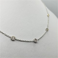 $3600 14K  Light Pink Diamond(SI, 0.42ct) Necklace