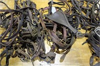 Group of Misc Leather Halters, Etc